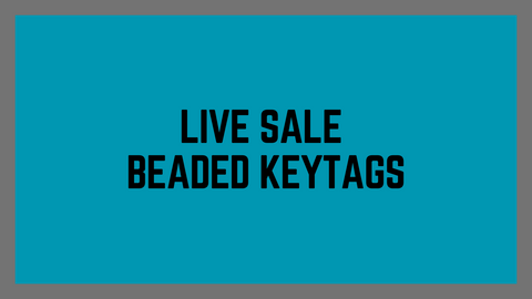 Beaded Key Tag- ((( LIVE SALE )))